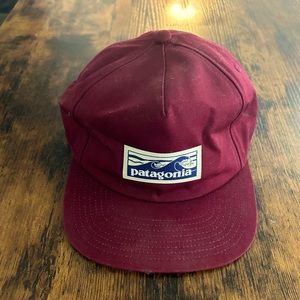 Red Patagonia P-6 triad SnapBack hat